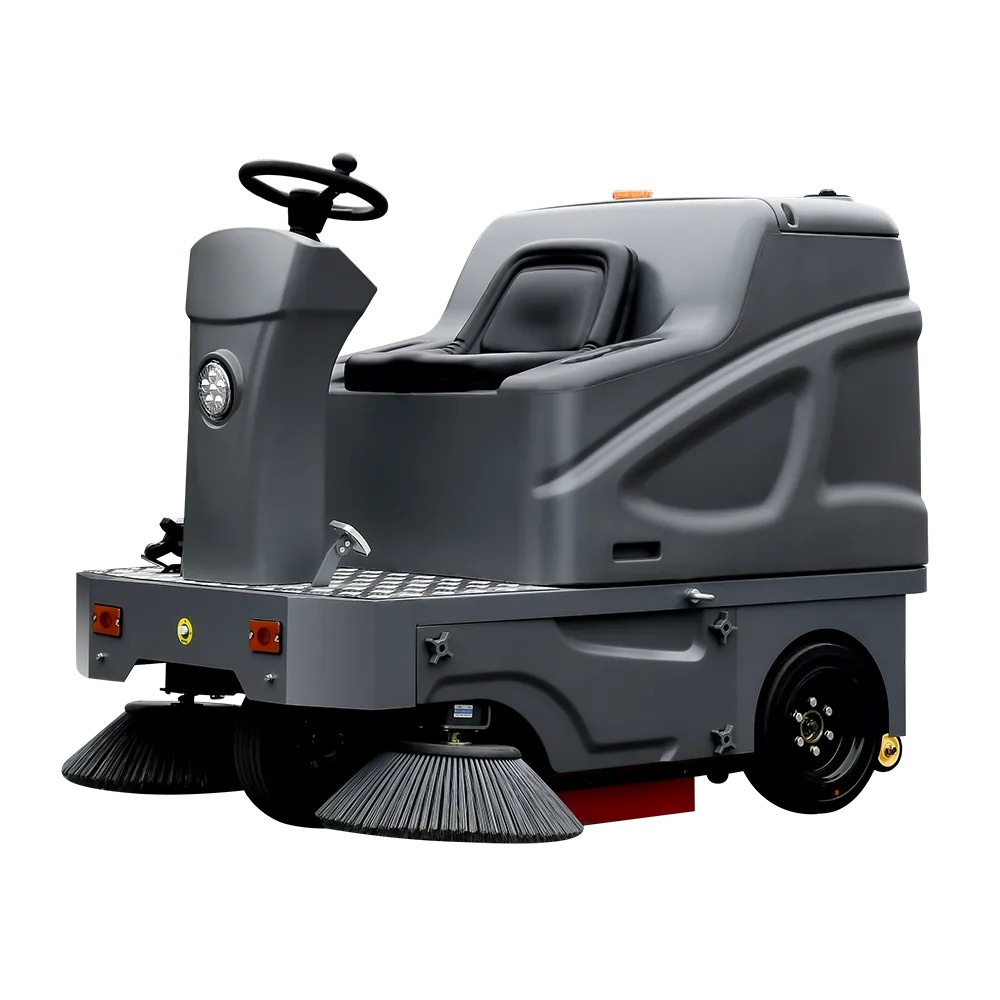 Electric Road Floor Sweeper Machine Ride on Battery Industrial Street Cleaner for Factory Warehouse