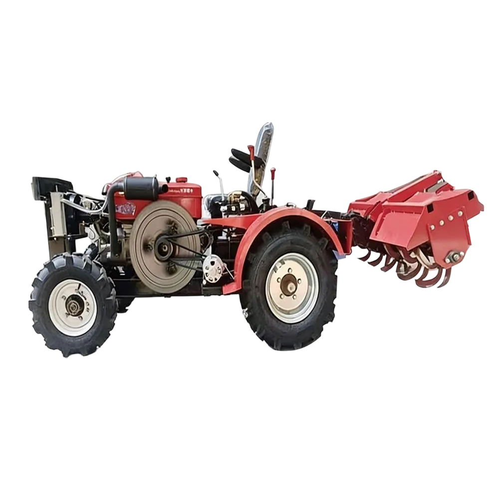 35 HP Offset-Seat Four-Wheel Rotary Tiller for Farm Soil Preparation and Interrow Cultivation