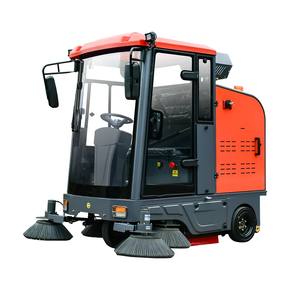 Industrial Ride on Road Sweeper Machine Electric Street Sweeper for Battery Powered Garden Leaf Sweeper
