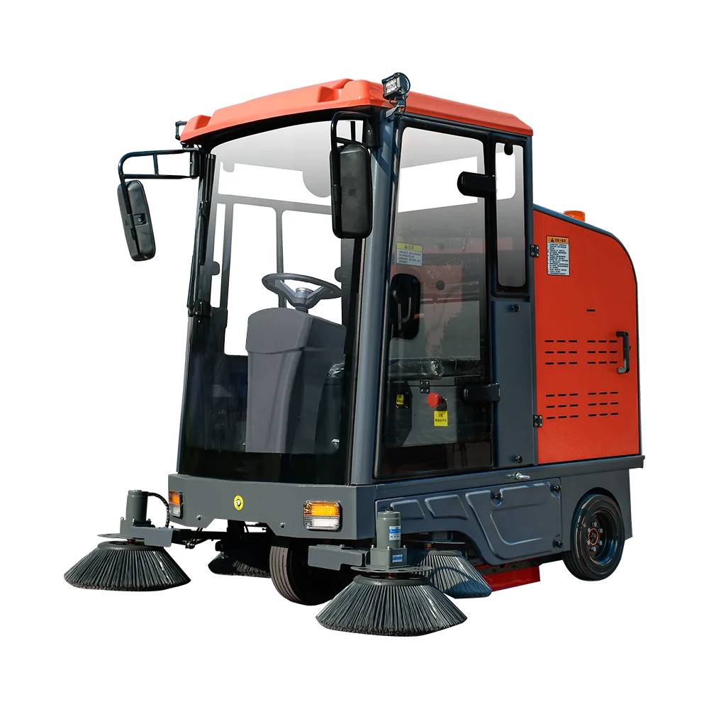 Industrial Ride on Road Sweeper Machine Electric Street Sweeper for Battery Powered Garden Leaf Sweeper