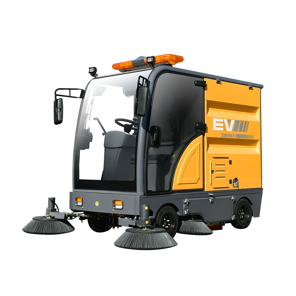 Ride-On Electric Road Sweeper Truck with Self-Propelled and Telescopic Cleaning Width for Factory Plant OEM ODM