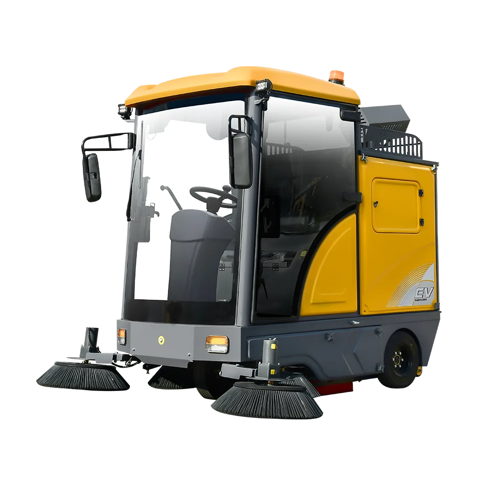 Road Sweeper with Battery Operated Industrial Sweeper High Pressure Fog Cannon Large Dust Bin for Factory Plant Parking Lot