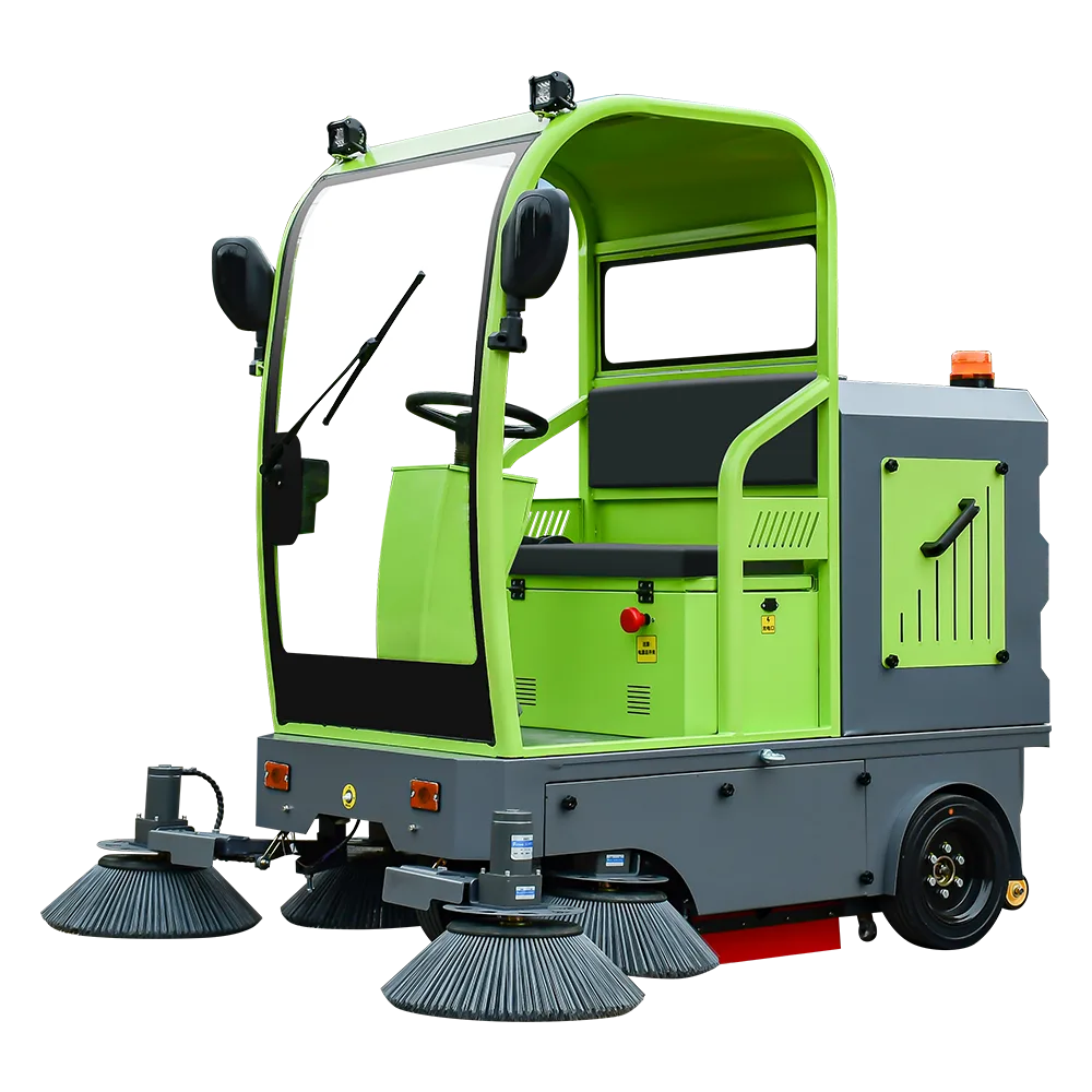 Industrial Ride on Road Sweeper Machine Electric Street Sweeper for Battery Powered Garden Leaf Sweeper